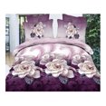 thumbnail image 1 of 3D Fleur Grand Très Grand Size Lit Couette Couverture de Feuille 4PC Set Coton Poncé 015, 1 of 1