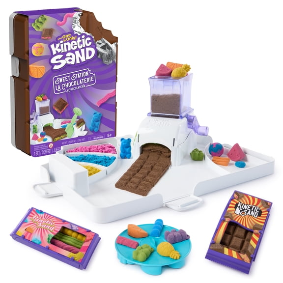 Kinetic Sand, Sweet Station with 1lb Play Sand, Tools & Candy Machine for Kids 5 and up