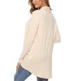 thumbnail image 3 of Wangsaura Women Simple Style Cardigan, Solid Color Long Sleeve Knitwear, 3 of 7