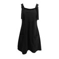 thumbnail image 4 of FAIWAD Robes Salopettes pour Femmes Été Entraînement Robe d'Été Filles Bretelle Ajustable Robe Trapèze Mini avec Poches, 4 of 5