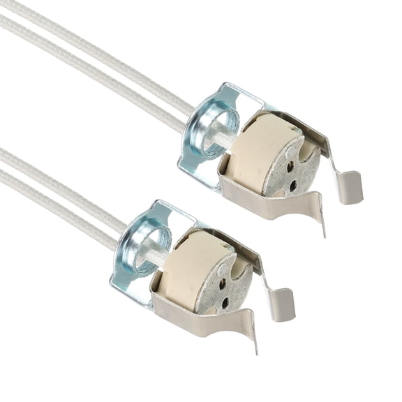Douille d'Ampoule G4 LED 7,9 Pouces 2 Paquets, Support de Lampe G4 Base en Céramique Étanche avec Fil en Silicone Résistant à la Chaleur, Base de Lampe Miniature pour Ampoules LED & CFL & Halogènes