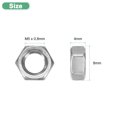 thumbnail image 3 of Uxcell 50 Pack Metric Hex Nuts M5 x 0.8mm Thread Stainless Steel Hexagon Nut for Machinery Automotive, 3 of 5