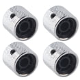 thumbnail image 3 of Electric Guitar Knob, Durable Aluminum Alloy Material 4pcs Electric Guitar Knobs Guitar Speed Control Knob, 1pc Hex Wrench For Guitar Instrument Lovers Black,Silver, 3 of 8