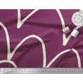 thumbnail image 2 of Soimoi Pink Poly Georgette Fabric Curve Hand Drawn Printed Craft Fabric by the Yard 52 Inch Wide, 2 of 3