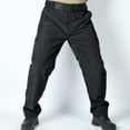 thumbnail image 1 of Ceisia Men's Gift Slim Slightly Wide Nylon-Spandex Blend Outdoor Cargo Pants Mid-Rise Belt-adjustable Waist Reinforced Patch work Pants, 1 of 4