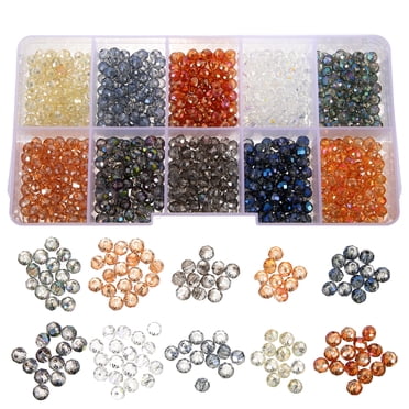 FRCOLOR Perles en Verre 1 Boîte de Bijoux Perles Bricolage Perles en Verre Perles en Vrac Petites Perles en Verre Bricolage Artisanat Perles en Verre,0.12"X0.12"X0.12 Pouces