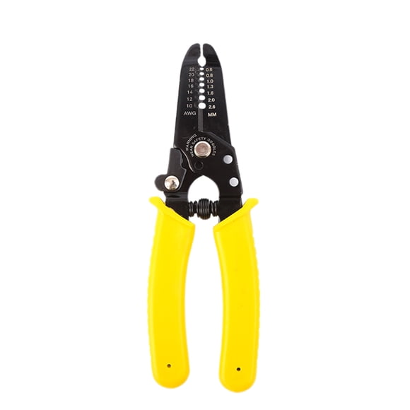 6 Inch Wire Stripper for Electricians with Alloy Blades PVC Handles and Locking Mechanism