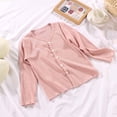 thumbnail image 2 of Zwiiyzr Girls Cardigan Sweaters Long Sleeve Knit Button Front Spring Fall Knitted Cardigan Sweater 3M-10Y Pink, 2 of 6