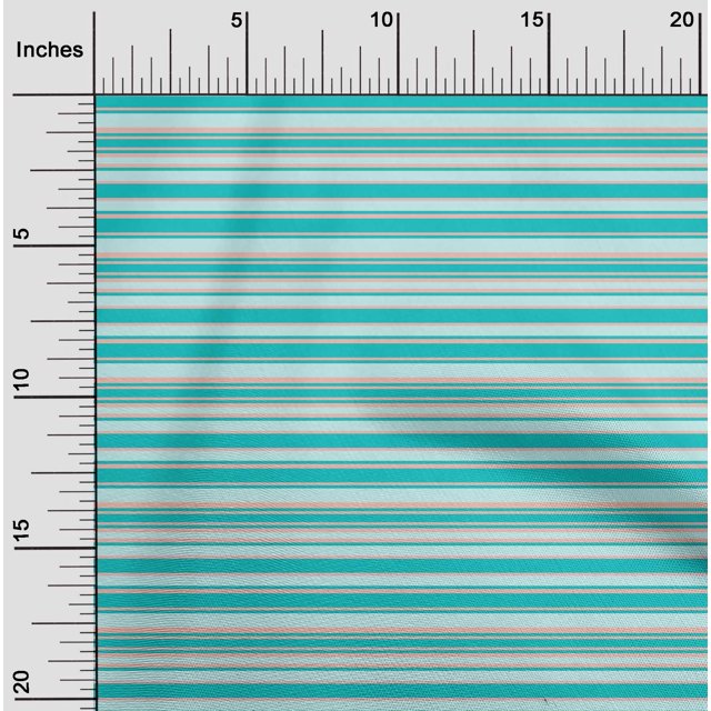 oneOone Tissu Polyester Lycra à Rayures Horizontales Imprimé 1 Yard 56 Pouces de Large