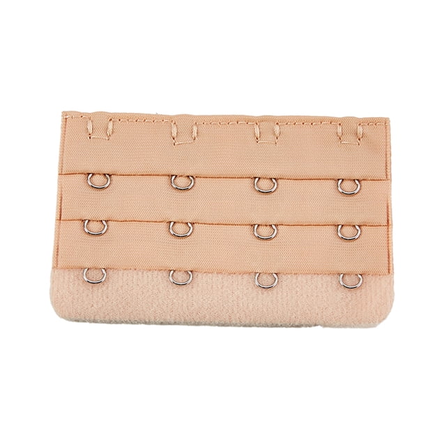 stanreset Extension Strap Bra Extenders Buckle 4 Hook Breathable Practical Accessories Adjustable Replacement 3 Rows Underwear golden flesh