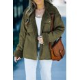 thumbnail image 1 of POGLIP Veste Coquille en Velours Côtelé Verte pour Femme avec Doublure en Molleton, 1 of 6