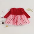 thumbnail image 4 of Baby Girls Long Sleeve O Neck Dot Print Tulle Patchwork Dresses, 4 of 9