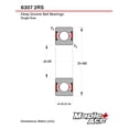 thumbnail image 3 of MAPLE ACE 6307 2RS 6307-2RS Roulement à Billes Suprême Scellé en Caoutchouc 35x80x21 mm, 3 of 5