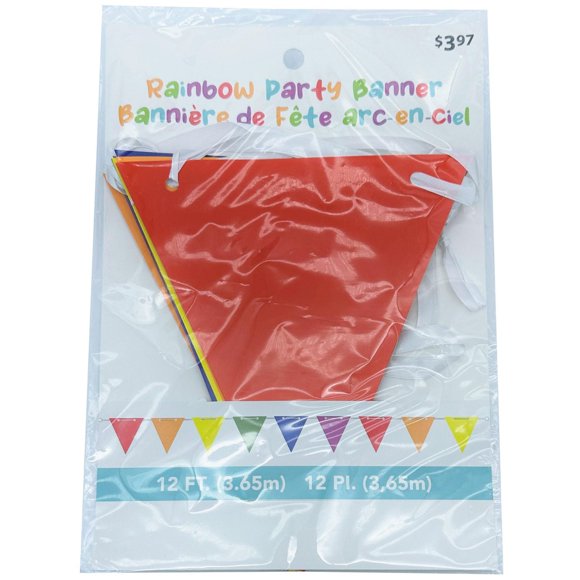 Bannière en papier arc-en-ciel