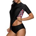 thumbnail image 4 of BeautyIn Haut à Manches Courtes Rashguard Patchwork Floral pour Femme, 4 of 6