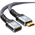 thumbnail image 1 of 8K 4K HDMI Extender Cable, Short HDMI Extension Cable 2.1 4K@30Hz/ 60Hz/ 120Hz, Ultra high Speed HDMI Adapter Male to Female Compatible with PS5 Roku Stick Blu Ray Player HDTV Laptop 3FT, 1 of 1