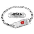 thumbnail image 1 of MedicEngraved Bracelet d'Alerte Médicale Personnalisé en Acier Inoxydable - Maillon Gourmette 5 mm, 1 of 7