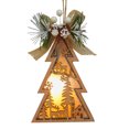 thumbnail image 1 of Holiday Time Ornement Arbre En Bois Avec Pin, 1 of 4