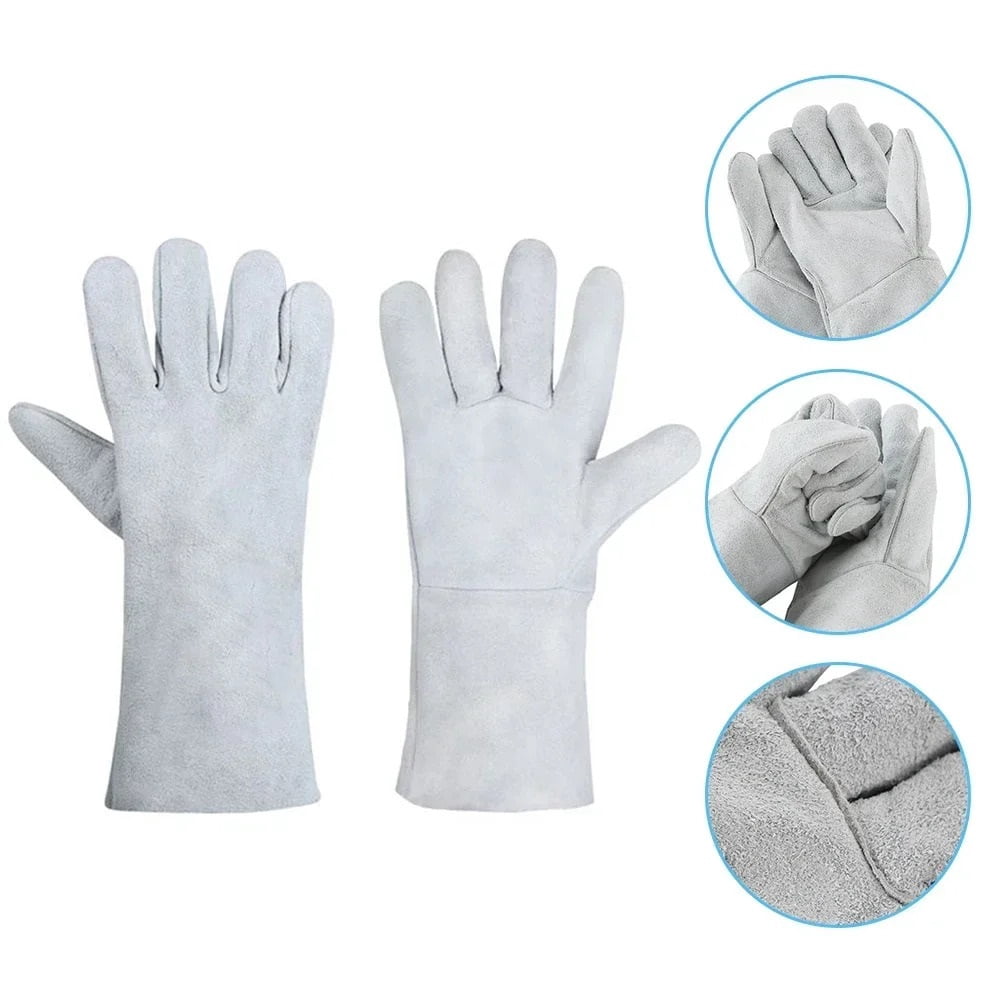 Welding Gloves Work Gloves Leather Resistant Protection Work Gloves Welding Protective ,Easy to Use