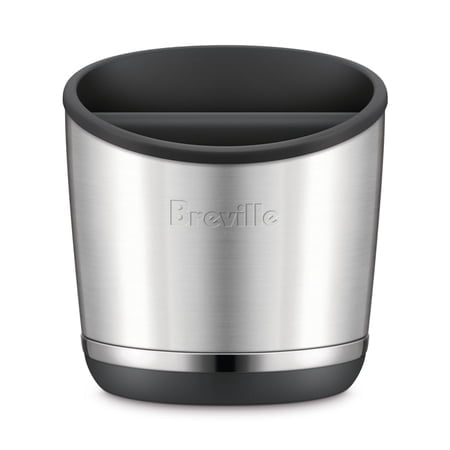 Breville BEA502BSS Knock Box 20 Espresso Machine Accessory, 20 Puck Capacity, Brushed Stainless Steel