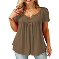 thumbnail image 1 of Hauts Blouse Amples d'Été pour Femmes Grande Taille, 1 of 6
