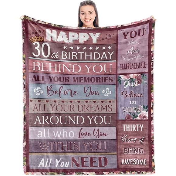 LHSHID Best 60th Birthday Gifts for Women Happy 60th Birthday Decorations Women 60th Birthday Gift Ideas Funny Gifts for 60th Birthday 60th Birthday Favors 60 Year Old Gifts Blanket 60x80in