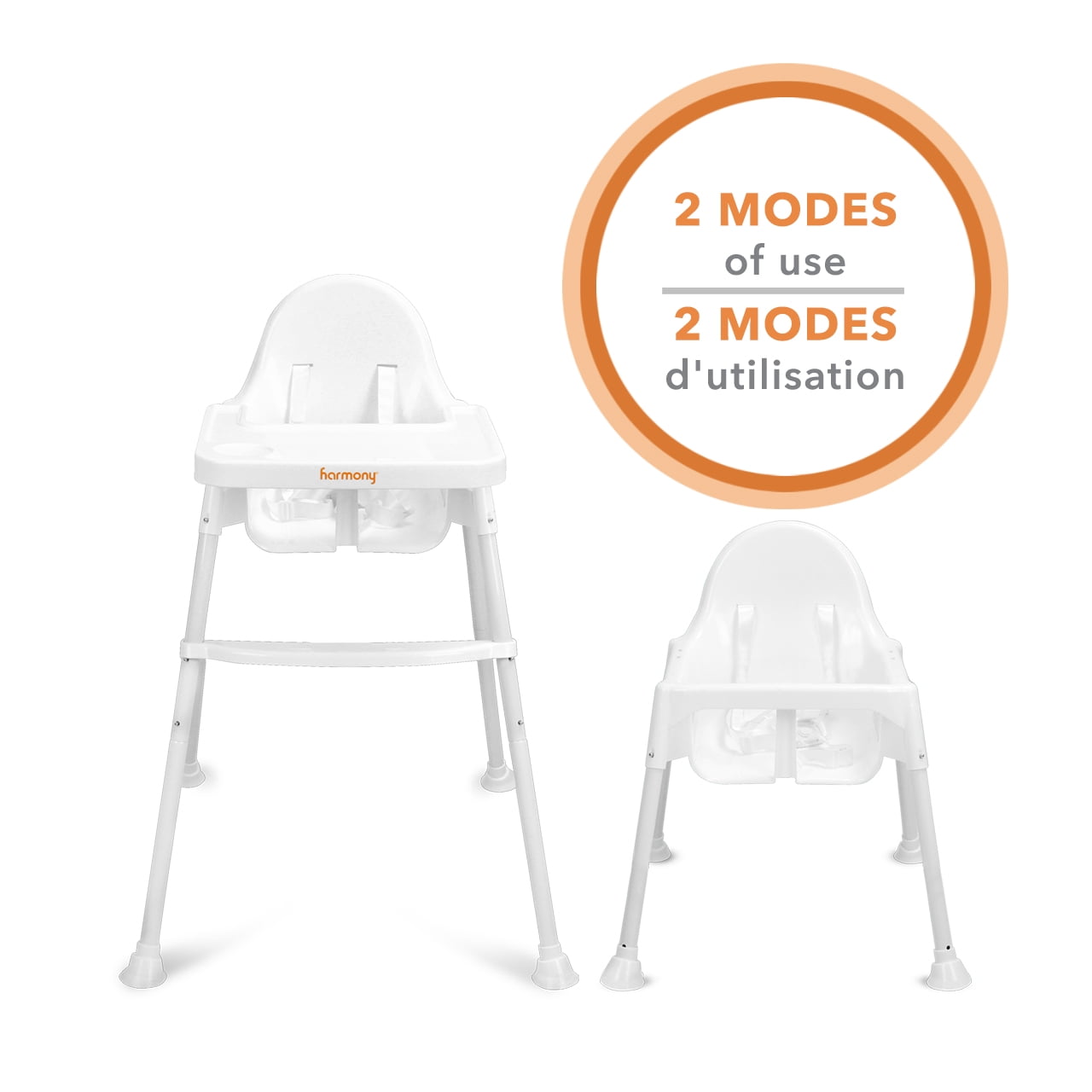 Harmony chaise haute 2-en-1
