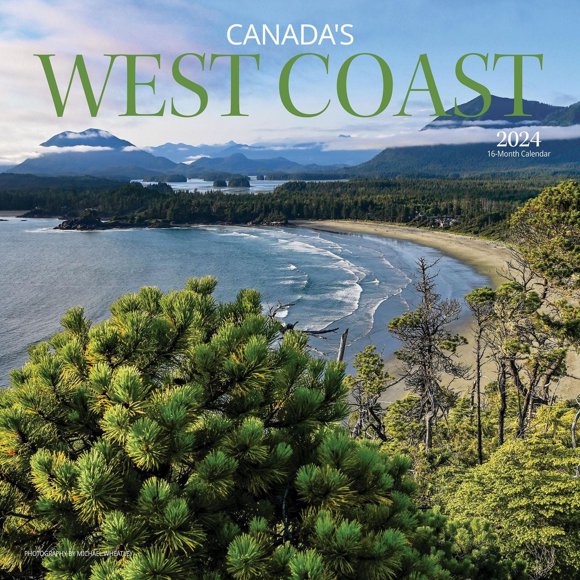 Wyman Publishing Canada's West Coast 2024 12x24 Inch Square Wall Calendar, 9781525611377