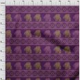 thumbnail image 3 of oneOone Viscose Chiffon Fabric Floral & Elephant Block Print Fabric BTY 42 Inch Wide, 3 of 4