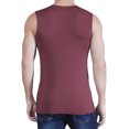 thumbnail image 1 of Mens Summer Ice Silk Traceless Thin Breathable Pure Color V-neck Sleeveless Top, 1 of 9