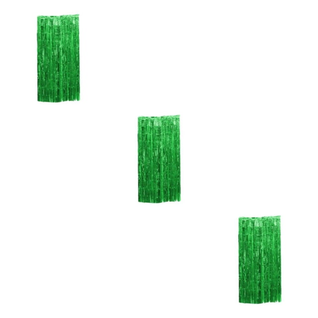 Ruiboury Vibrant Foil Curtain Exquisite Craft And Wide Application For Stunning Green 3*1m 3Set