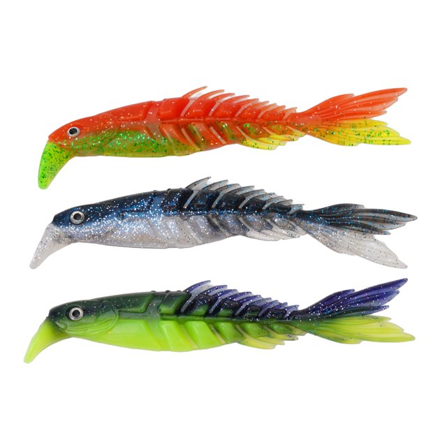 Leurres de Pêche Souples Écologiques à Sections Multiples, Nageoires à Queue à Palette pour Prédateurs avec Mouvement Réaliste de la Queue