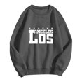 thumbnail image 1 of MesaSe Sweatshirt Femme Sweat-Shirt Col Rond Pull Lettre Print Hoodie, 1 of 3