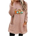 thumbnail image 2 of Halloween Liquidation Blouse à Manches Longues pour Femmes, Col Rond, Ample, Imprimée, avec Poche, Chaude, pour l'Hiver, 2 of 4