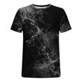 thumbnail image 5 of Qertyioot Hommes Imprimer Manches Courtes Col Rond T-shirt Casual Mode Manches Courtes Dégagement, 5 of 5