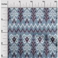 thumbnail image 1 of oneOone Viscose Jersey Fabric Chevron & Swirl Ikat Decor Fabric Printed BTY 60 Inch Wide, 1 of 5