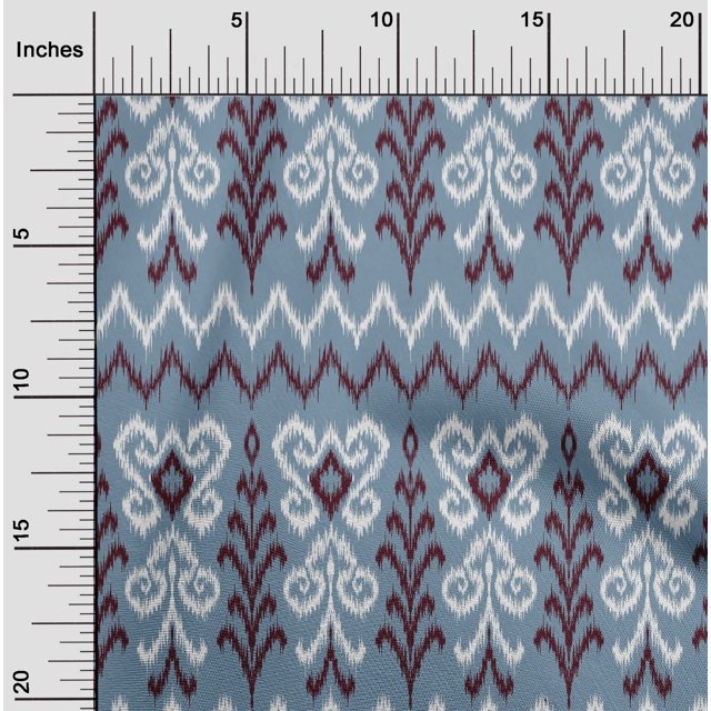 oneOone Viscose Jersey Fabric Chevron & Swirl Ikat Decor Fabric Printed BTY 60 Inch Wide