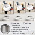 thumbnail image 4 of Designart "Abstract Shapes With Ivory Illusions" Abstract Shapes Square Mirror Wall Decor Modern - Large White Square Bathroom Mirror - Square Printed Wall Mirror Art, 4 of 5