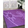 thumbnail image 3 of Ahgly Tapis d'Intérieur Lavable en Machine Carré Transitionnel Violet Cramoisi, 8 Pieds Carré, 3 of 7