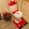 thumbnail image 2 of Yeacher 3PCS Christmas Bath Mat Tank Cover Toilet Rug Soft Floor Rug Non Slip Water, 2 of 6