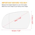 thumbnail image 3 of Rearview Mirror Glass w/ Backing Plate Heated Left Side for Audi A5 Quattro S4 2010-2016, 3 of 7