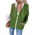 thumbnail image 4 of Timegard Vestes à Capuche Zippées pour Femmes Manches Longues Chandails en Molleton Décontractés Mode Automne avec Poches, 4 of 7