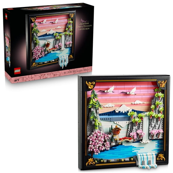 LEGO Art Le Paysage de Cerisiers en Fleurs Japonais, Décoration Murale 31218