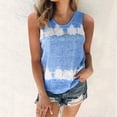 thumbnail image 2 of Dagugfen Plus Size Tank Tops for Women Comfy Lightweight Sleeveless Loose Color Block Round Neck Shirts Fashion, 2 of 4