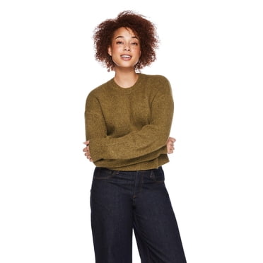 George Women's Cropped Crew Neckline Sweater