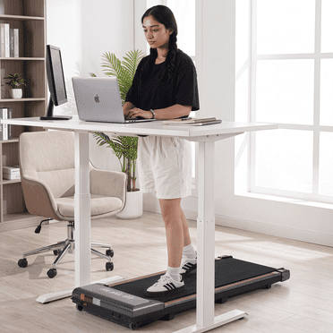 Naipo Tapis de Marche sous le Bureau Treadmill avec Télécommande Léger 2 en 1 Exercice Treadmill Plage de Vitesse 0,6-3,8 pour Entraînement à la Maison Ou au Bureau