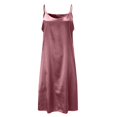 thumbnail image 4 of Vente de Liquidation 2025 Chemises de Nuit et Robes de Nuit pour Femmes Mode Robe Unie Sans Manches à Bretelles Col en V Robe Ample Robe de Nuit Maison, 4 of 5
