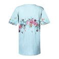 thumbnail image 4 of Pompotops Mode Femme Décontractée Imprimé Col Rond Ample Manches Courtes T-shirt Haut Blouse Chandail Liquidation, 4 of 5