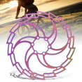 thumbnail image 1 of Bike Disc Brake Rotor, Bike Brake Rotors Stainless Steel Electroplating Color Dazzling Hollow Ultralight Bike Disc Brake Bicycle Accessory, 1 of 8