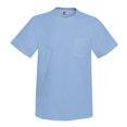 thumbnail image 1 of Hanes 5590 Adult Tagless Tee With Pocket, Light Blue - Medium, 1 of 1